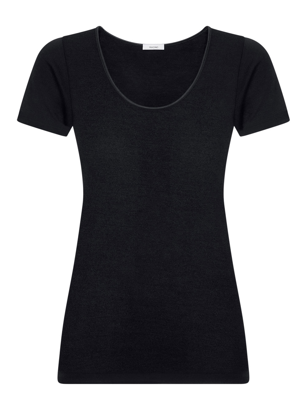 Maglia donna a maniche corte marca Ragno serie Sintonia con bordo raso in lana e cotone - immagine 9