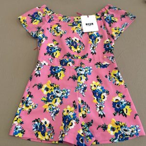 MSGM Tutina rosa con stampe colorate