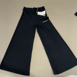 hinnominate pantalone nero a zampa a costine