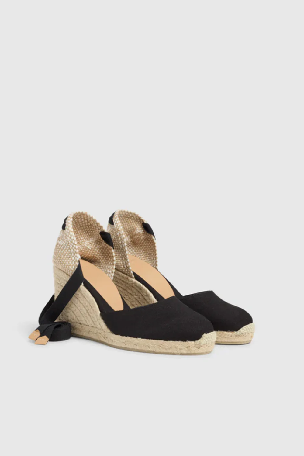 Espadrilles Castaner in tela di cotone nero CARINA - immagine 3