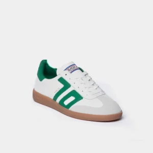 Sneakers Back70 in pelle white green CLOUD