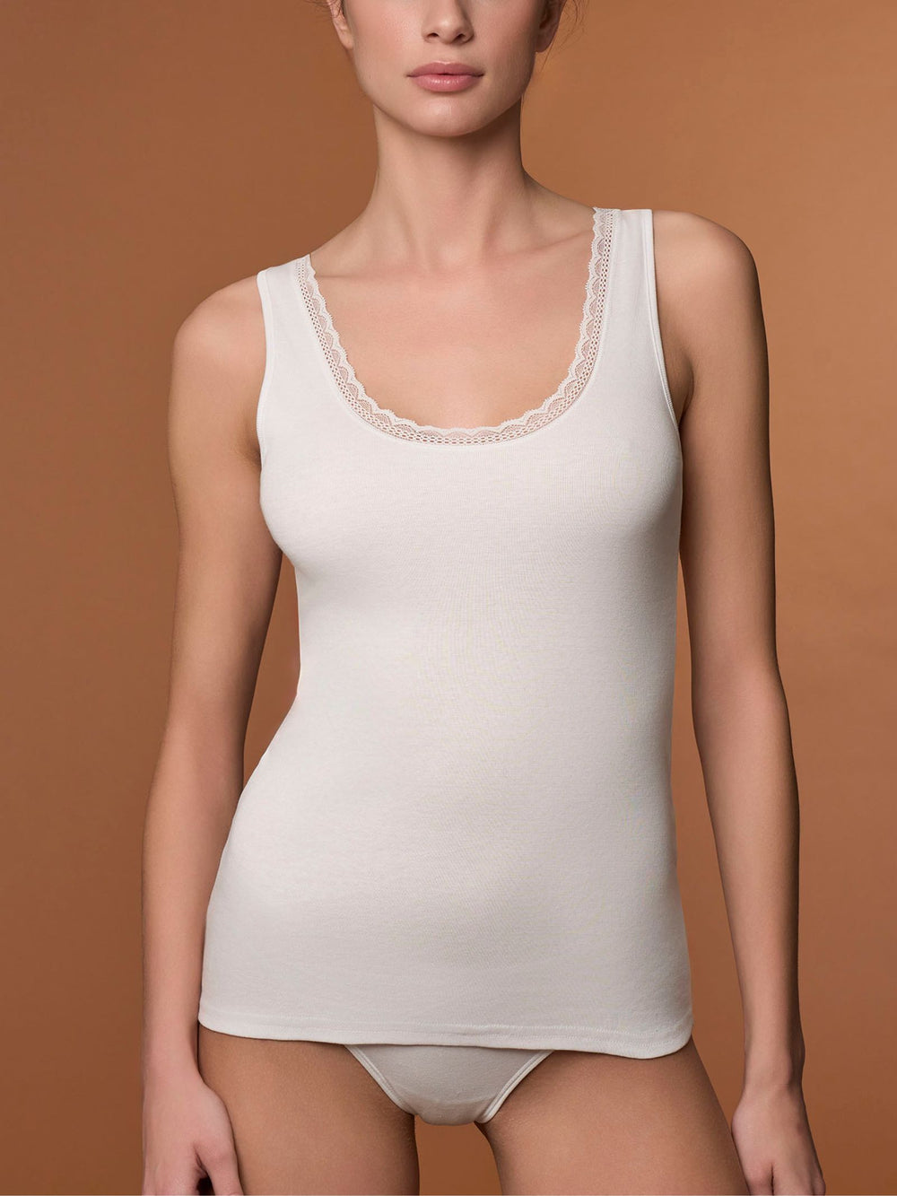 Canotta donna marca Ragno serie Thermo cotton modello spalla larga