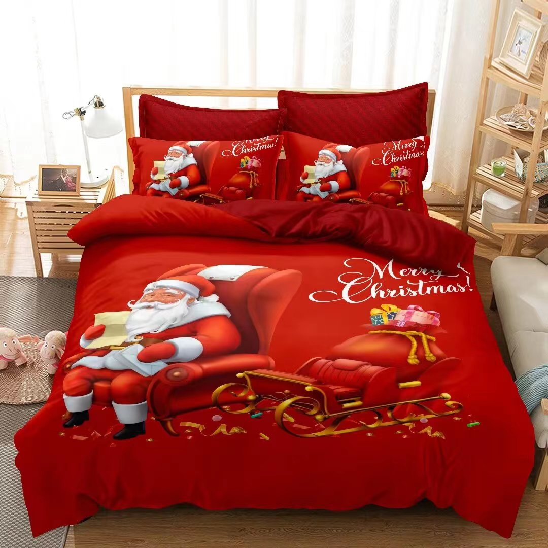 Copripiumino matrimoniale natalizio modello Santa Claus