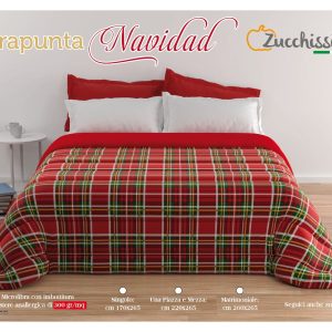 Trapunta marca Zucchissime serie Navidad modello matrimoniale