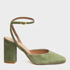 Decollete Alexandra in camoscio verde L1688