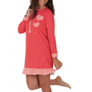 Camicia da notte per gravidanza e allattamento manica lunga