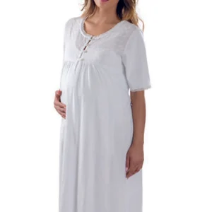 Camicia da notte per gravidanza e allattamento mezza manica