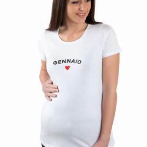 T-shirt premaman mezza manica con stampa mese