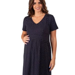 Camicia da notte per-post parto mezza manica con spallina a sgancio rapido