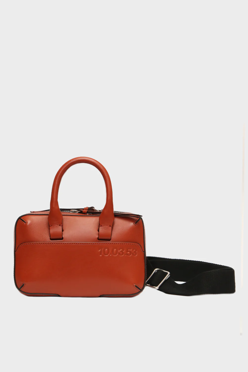 Borsa a spalla 10.03.53 in pelle mattone mini brief case