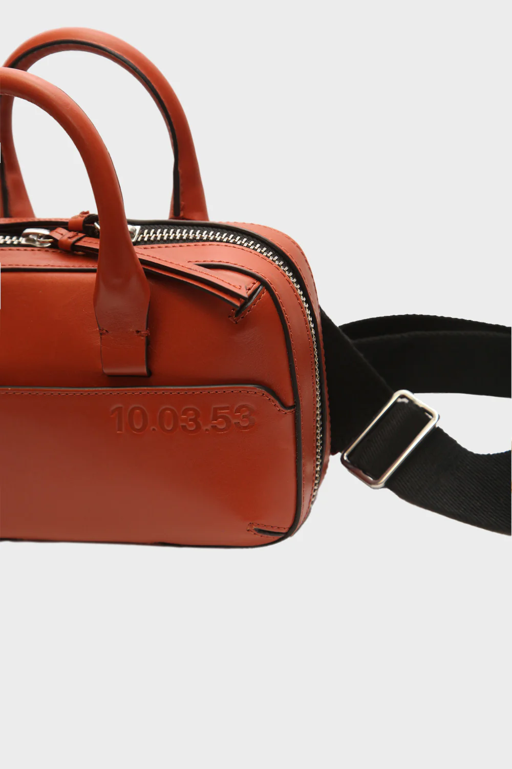 Borsa a spalla 10.03.53 in pelle mattone mini brief case - immagine 3