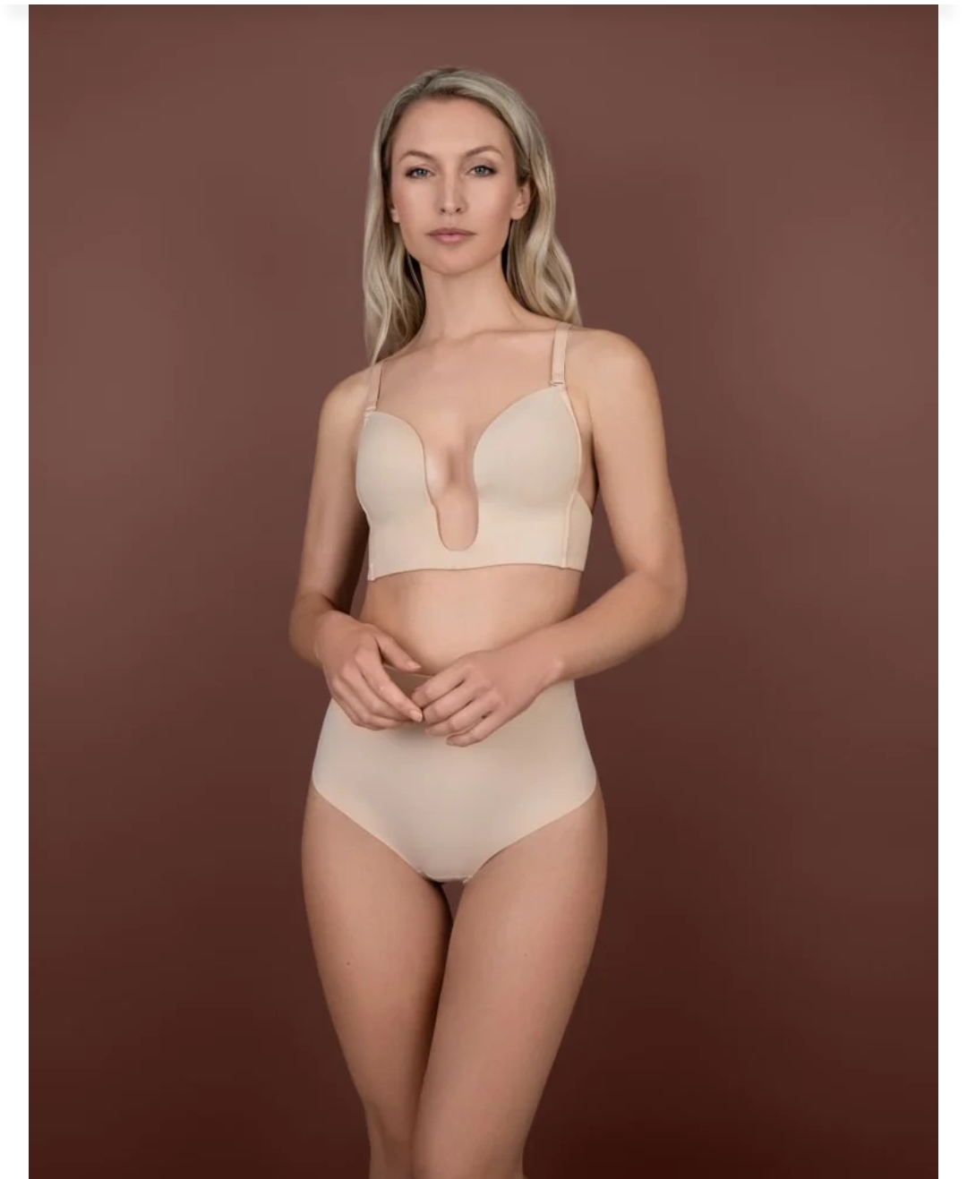 Reggiseno tridimensionale push up con scollo profondo