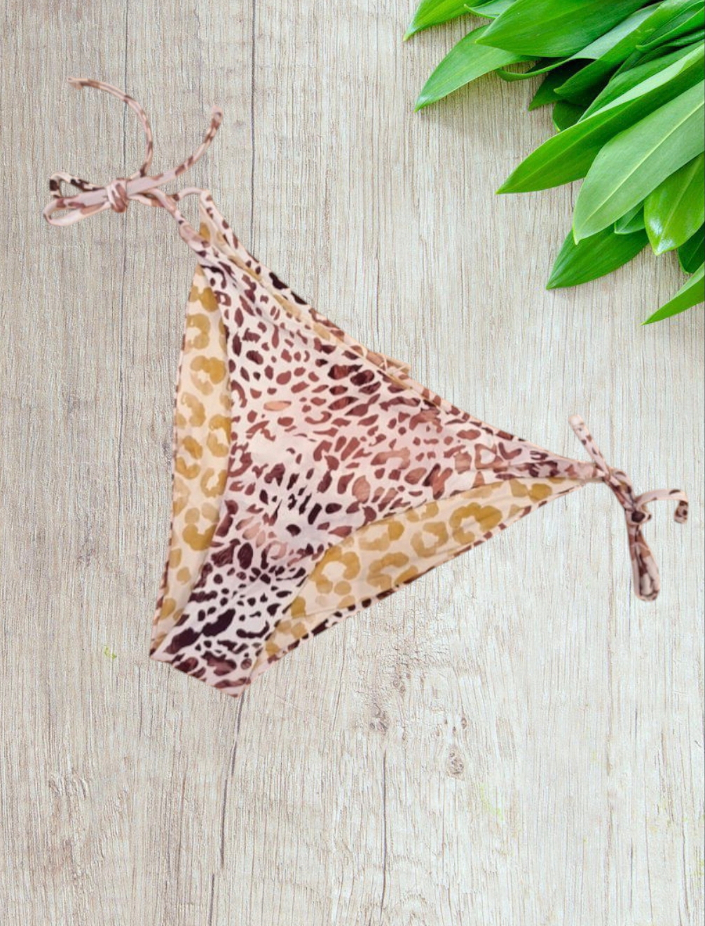 Bikini a triangolo in fantasia animalier double face taglia 42/M - immagine 5