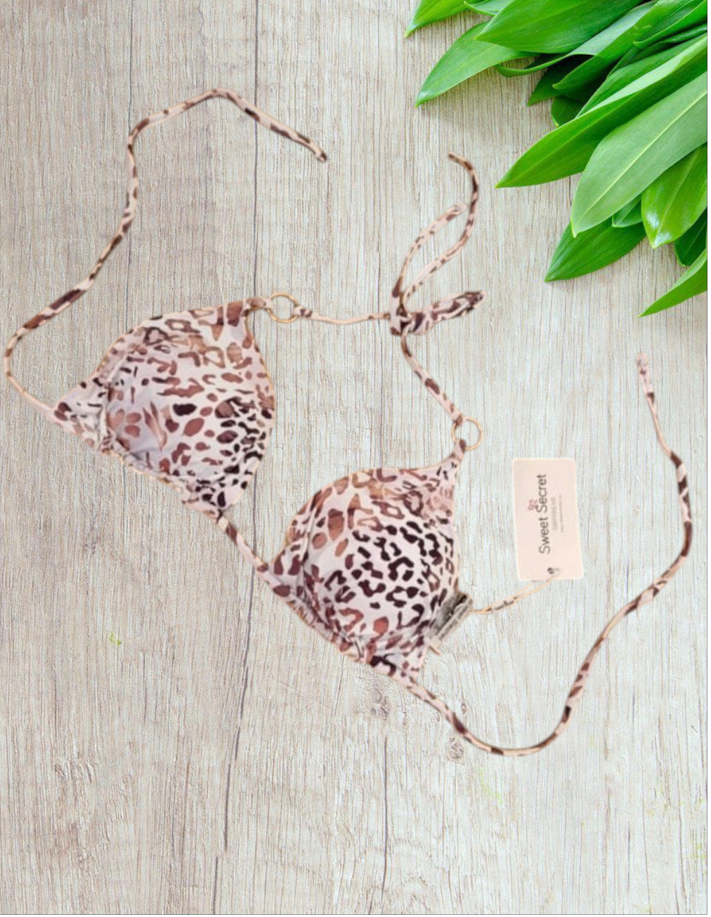 Bikini a triangolo in fantasia animalier double face taglia 42/M - immagine 3