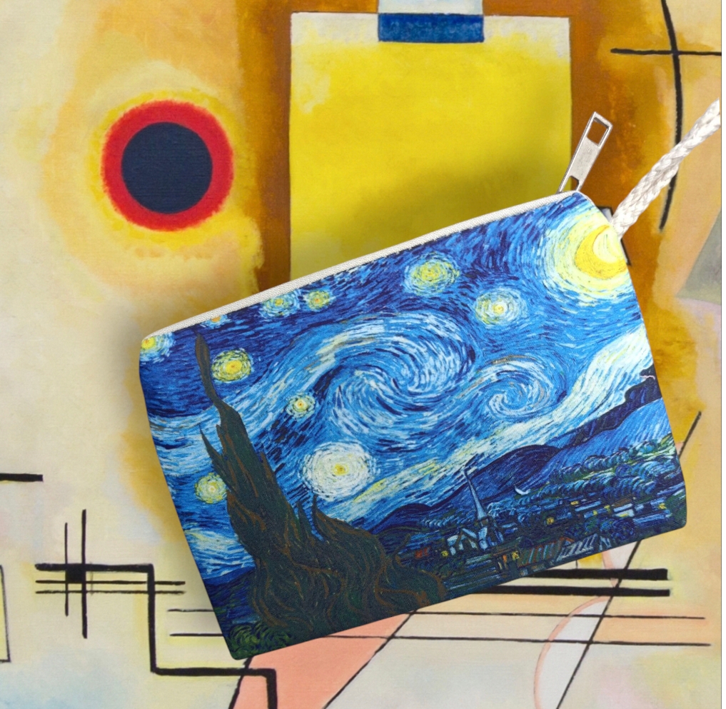 Borsa mare serie “quadri d’autore” modello “Notte Stellata” di Vincent Van Gogh - immagine 4