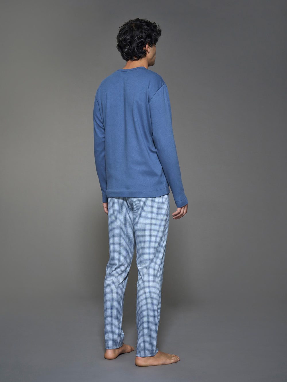 Pigiama uomo marca Ragno in 100 % caldo cotone modello girocollo - immagine 3