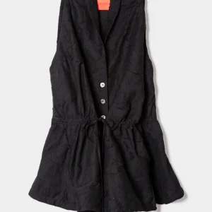 Cardigan smanicato Virginia Bizzi nero VA7225