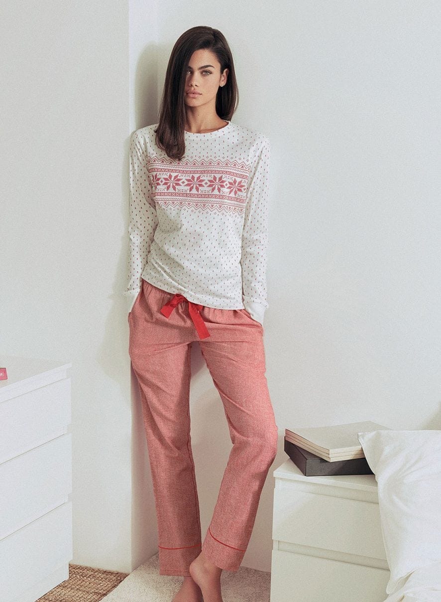 Pigiama donna Jadea art. 5154 in caldo cotone serie Natale 2024 - immagine 4