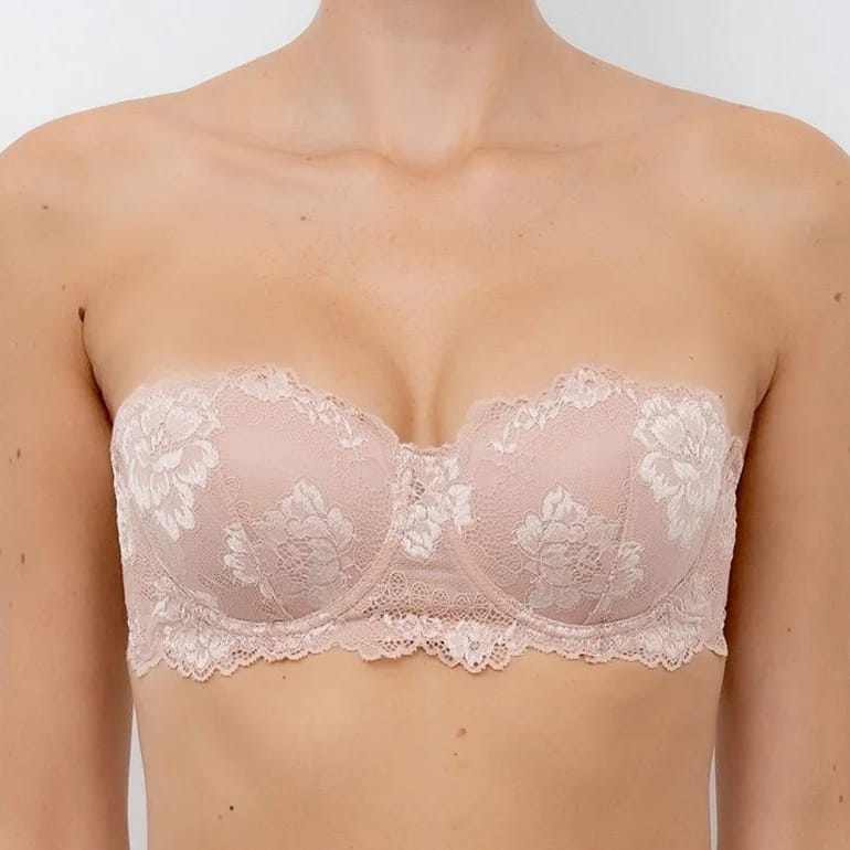 Reggiseno Lormar a balconcino modello De Luxe con coppe in pizzo e ferretto - immagine 4