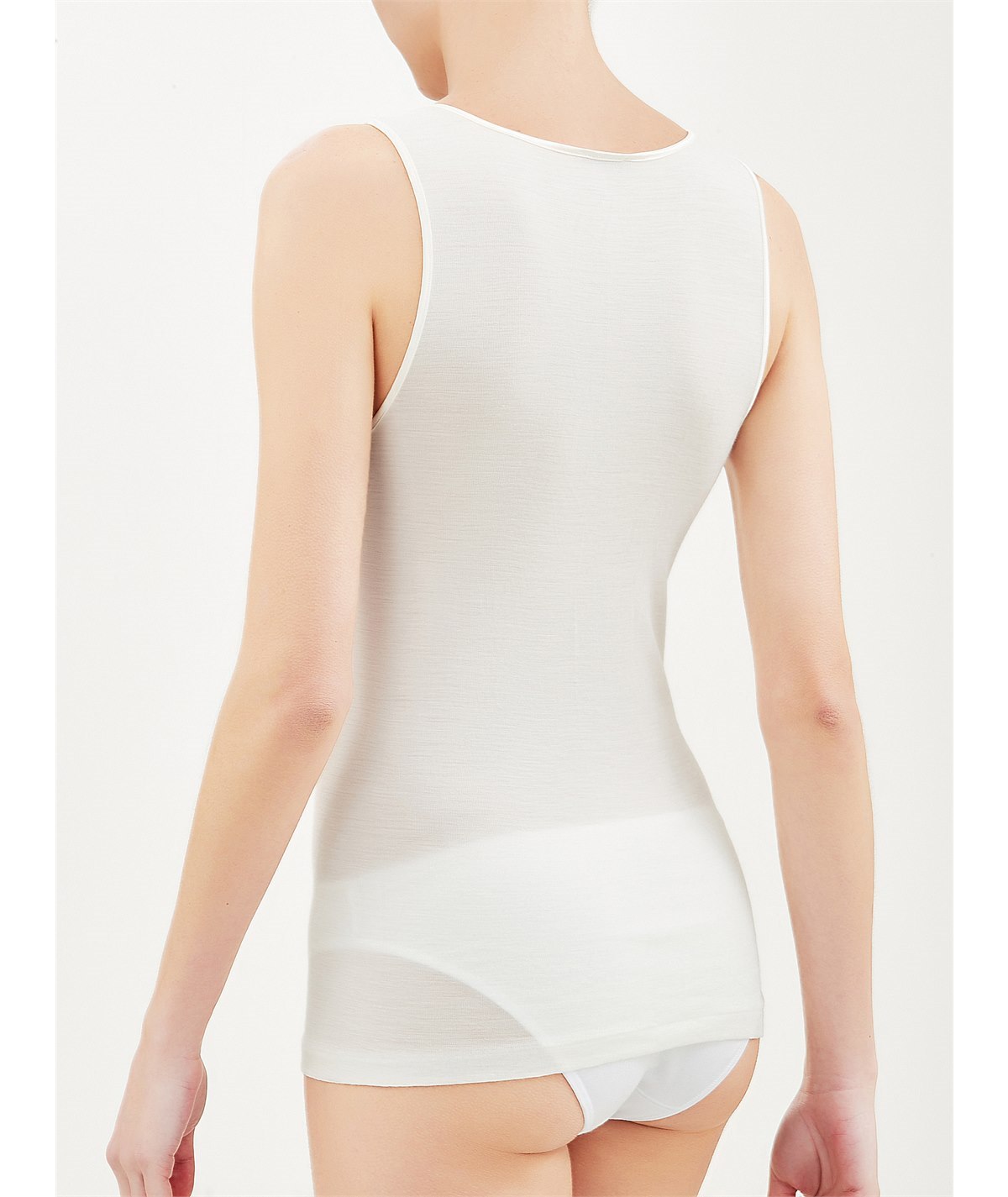 Canotta donna marca Ragno serie Merino seta modello a spalla larga - immagine 5