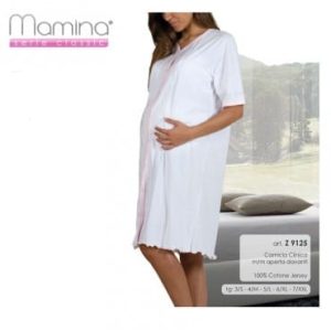 Camicia da notte Premaman a mezza manica tutta abbottonata avanti