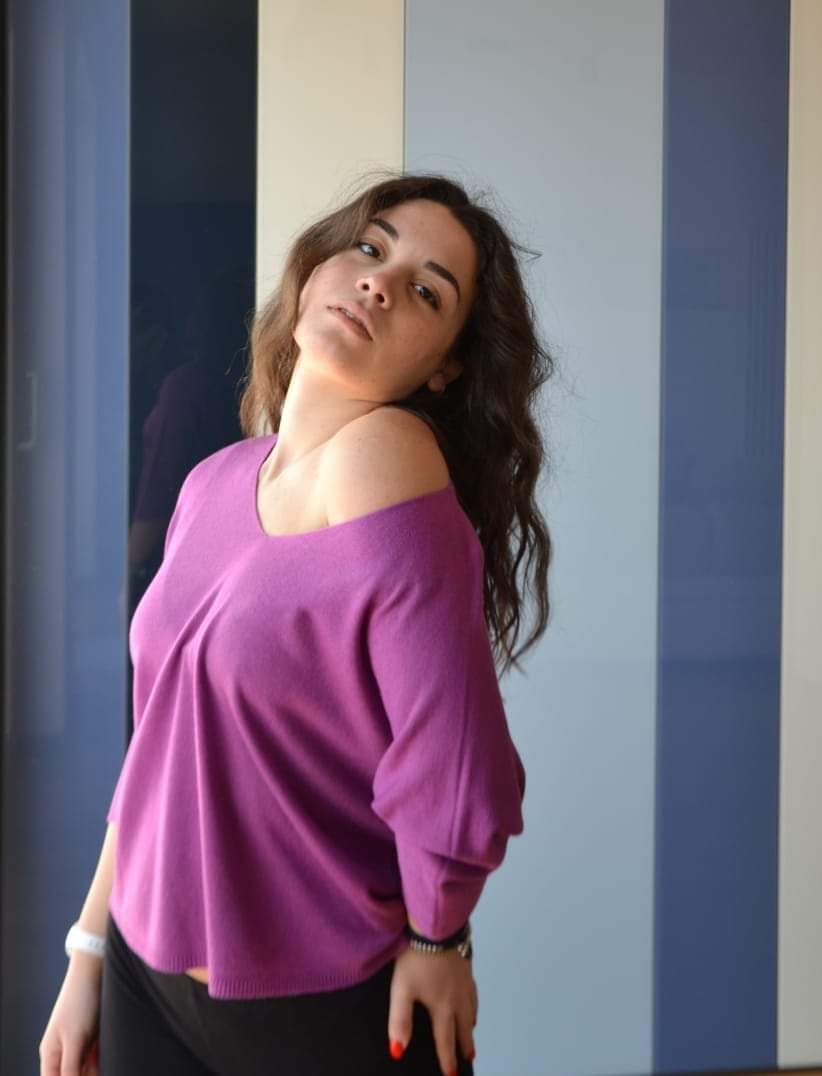 Maglia donna Chanellina maniche a tre quarti in cotone e viscosa made in italy - immagine 8