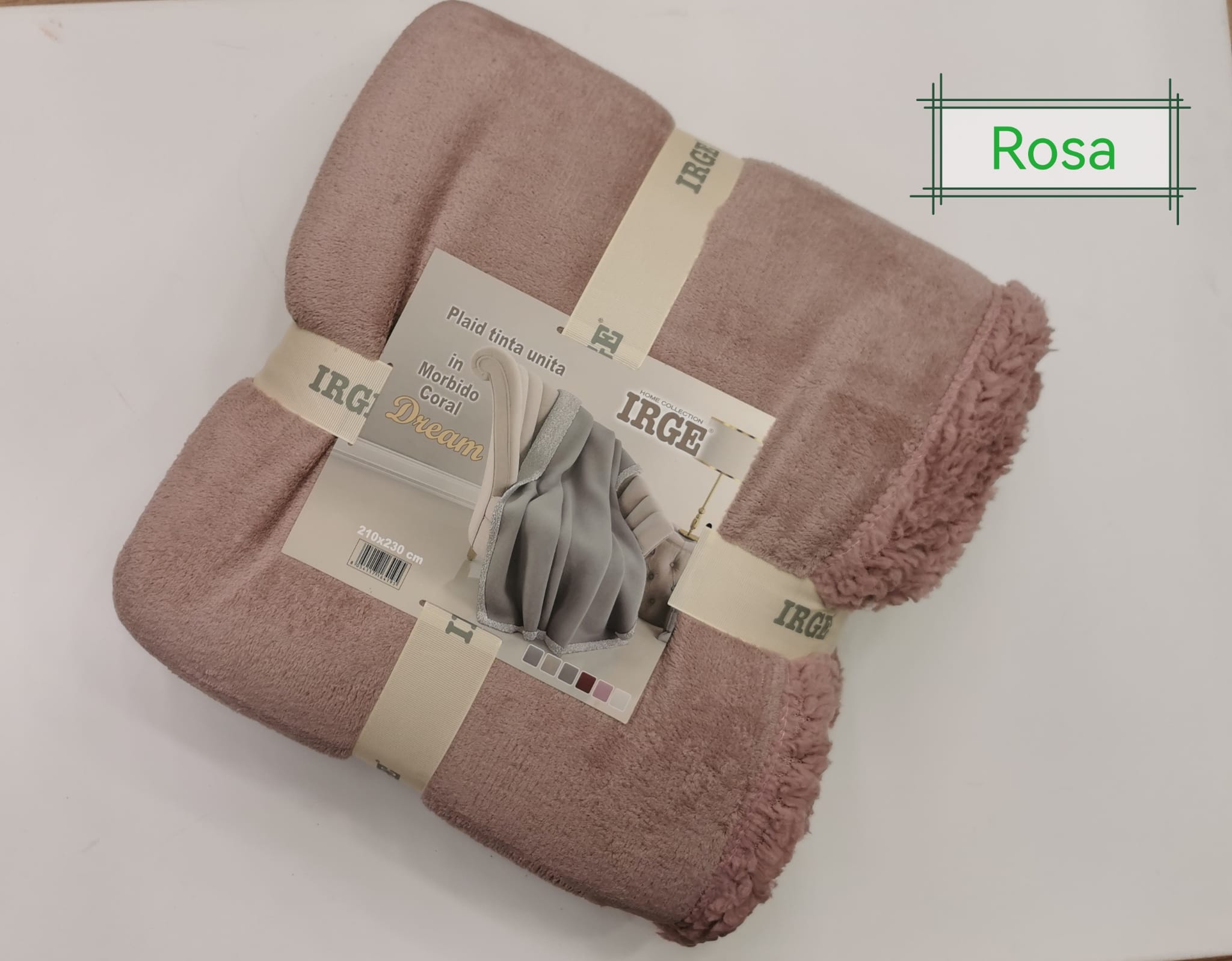 Maxi plaid / coperta Irge matrimoniale in morbido coral modello dream - immagine 5
