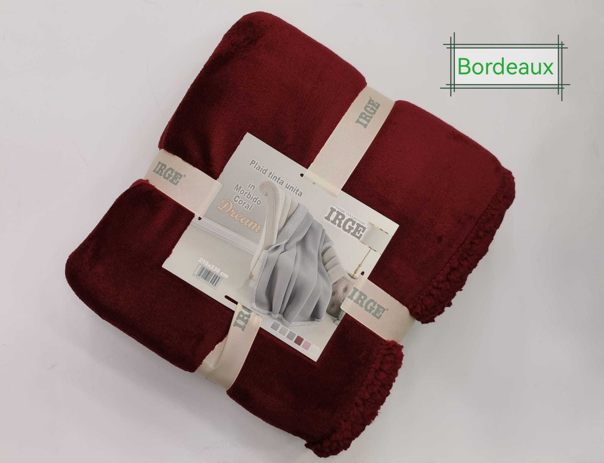 Maxi plaid / coperta Irge singolo in morbido coral modello dream - immagine 3