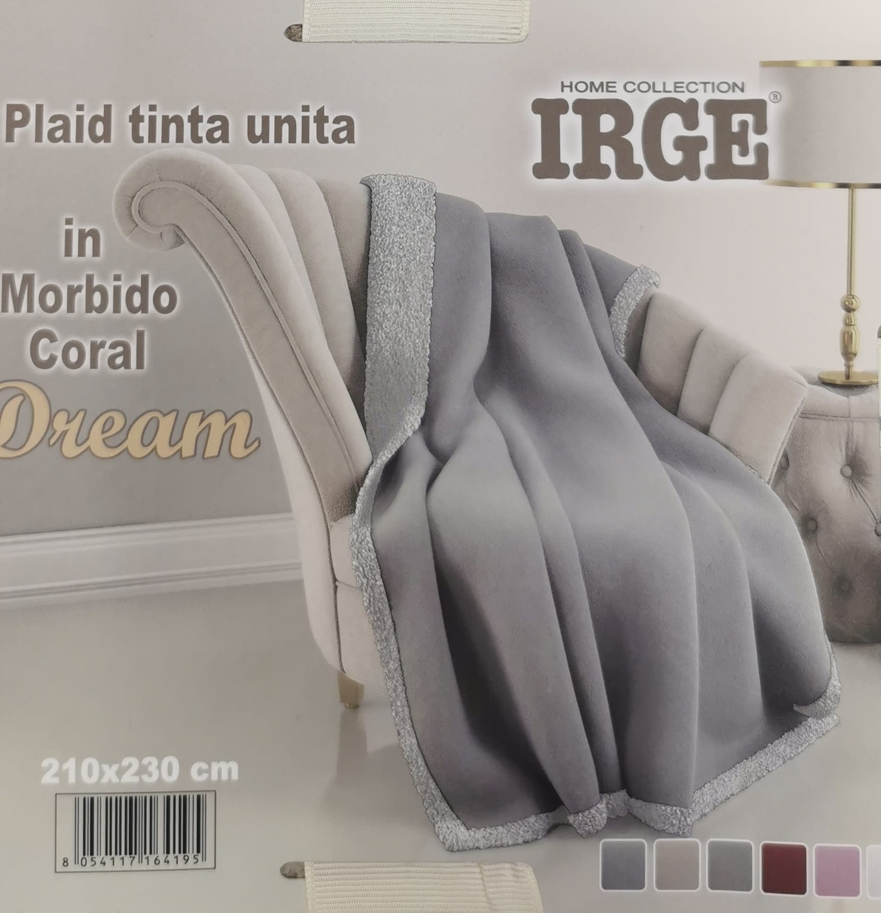 Maxi plaid / coperta Irge matrimoniale in morbido coral modello dream