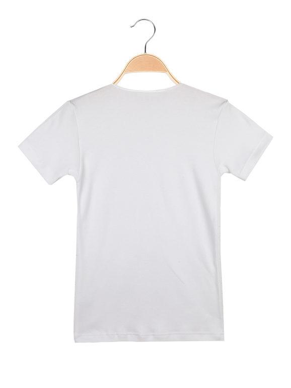 Maglia Bimbissimi mezza manica bambina in 100% puro caldo cotone dai 3 ai 16 anni - immagine 4