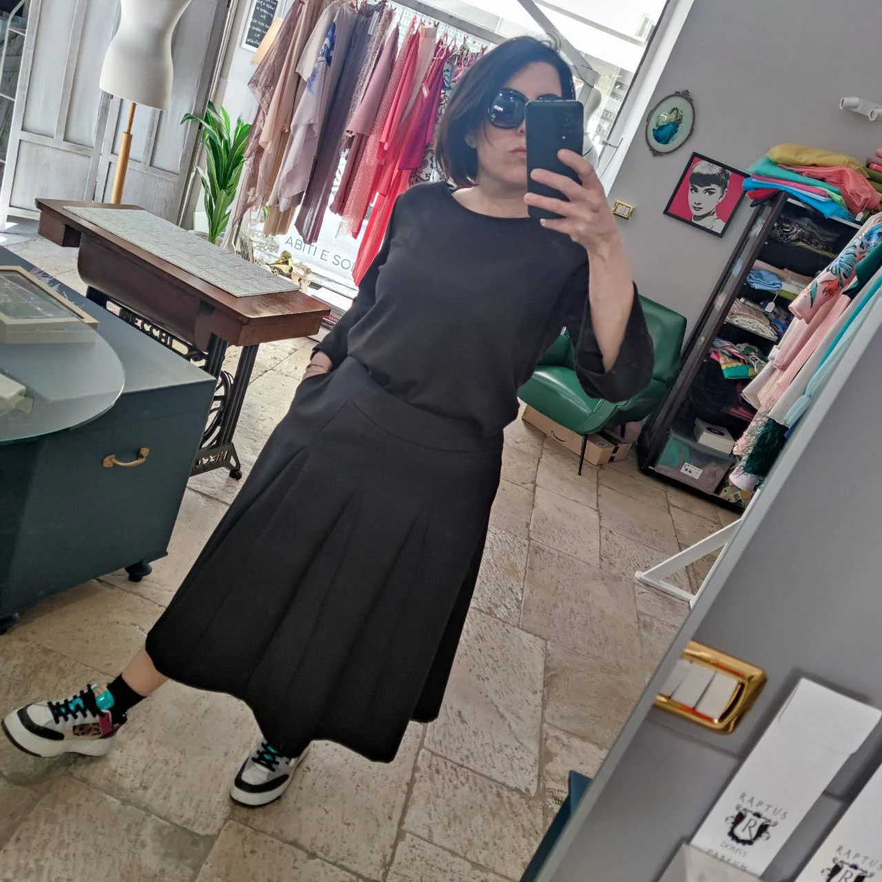 GONNA MARZOLINA LUNGA NERO