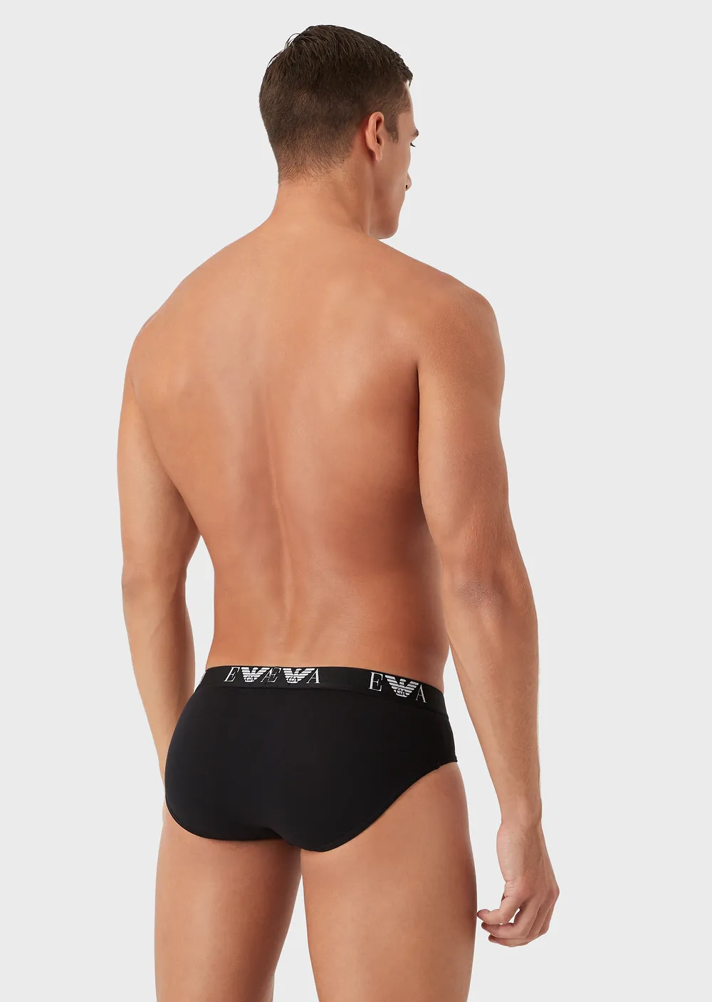 Slip uomo Emporio Armani in cotone elasticizzato in confezione multicolor da 3 pezzi - immagine 7