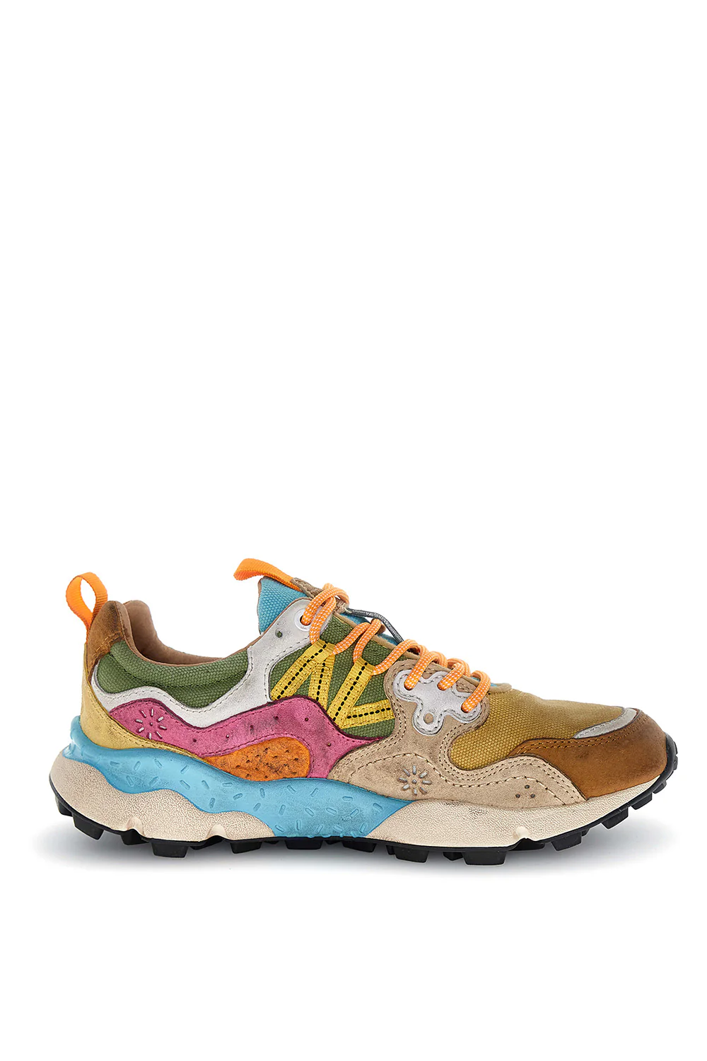 Sneakers Flower Mountain brown chestnut fuxia Yamano 3 - immagine 2